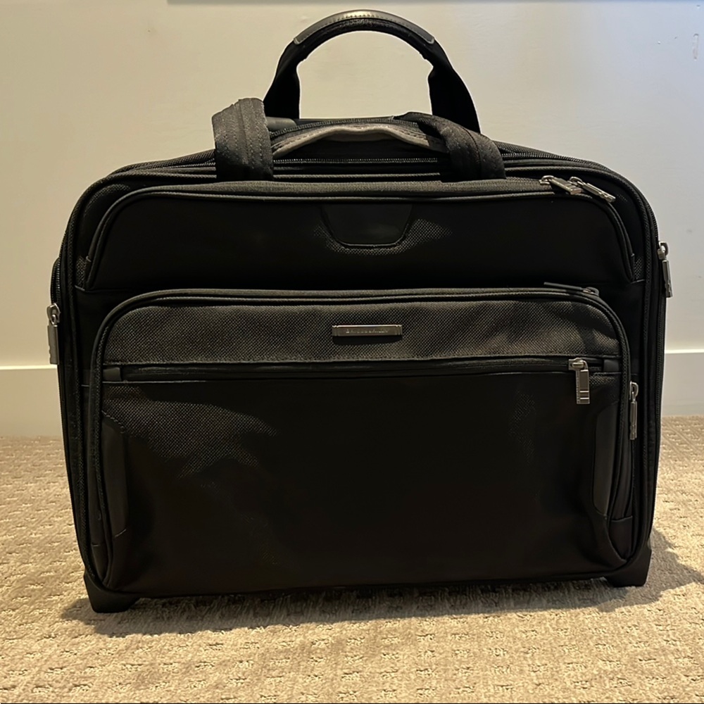 Briggs & Riley Black Business Briefcase Durable Fabric
